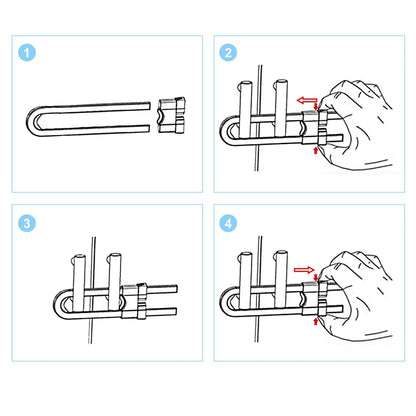 6Pcs Baby Proofing Locks U-Shaped Sliding Cabinet Locks Adjustable Childproof Latch