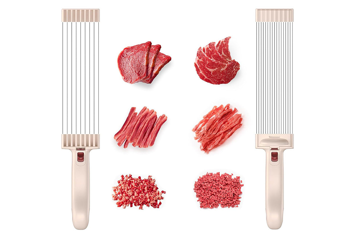 Manual Meat Slicer with Stainless Steel Blade for Beef Pork Mutton Hot Pot -Pink