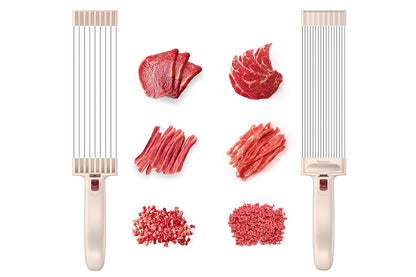 Manual Meat Slicer with Stainless Steel Blade for Beef Pork Mutton Hot Pot -Pink