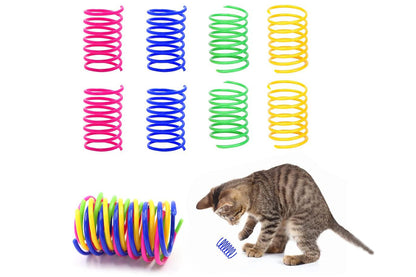 40 Piece Cat Kitten Colorful Plastic Spring Bouncy Toy