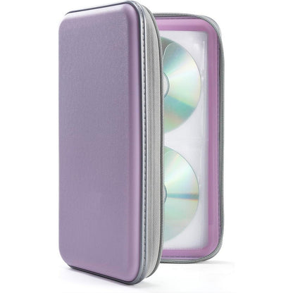 Portable 96 Capacity DVD CD Holder Case - Purple