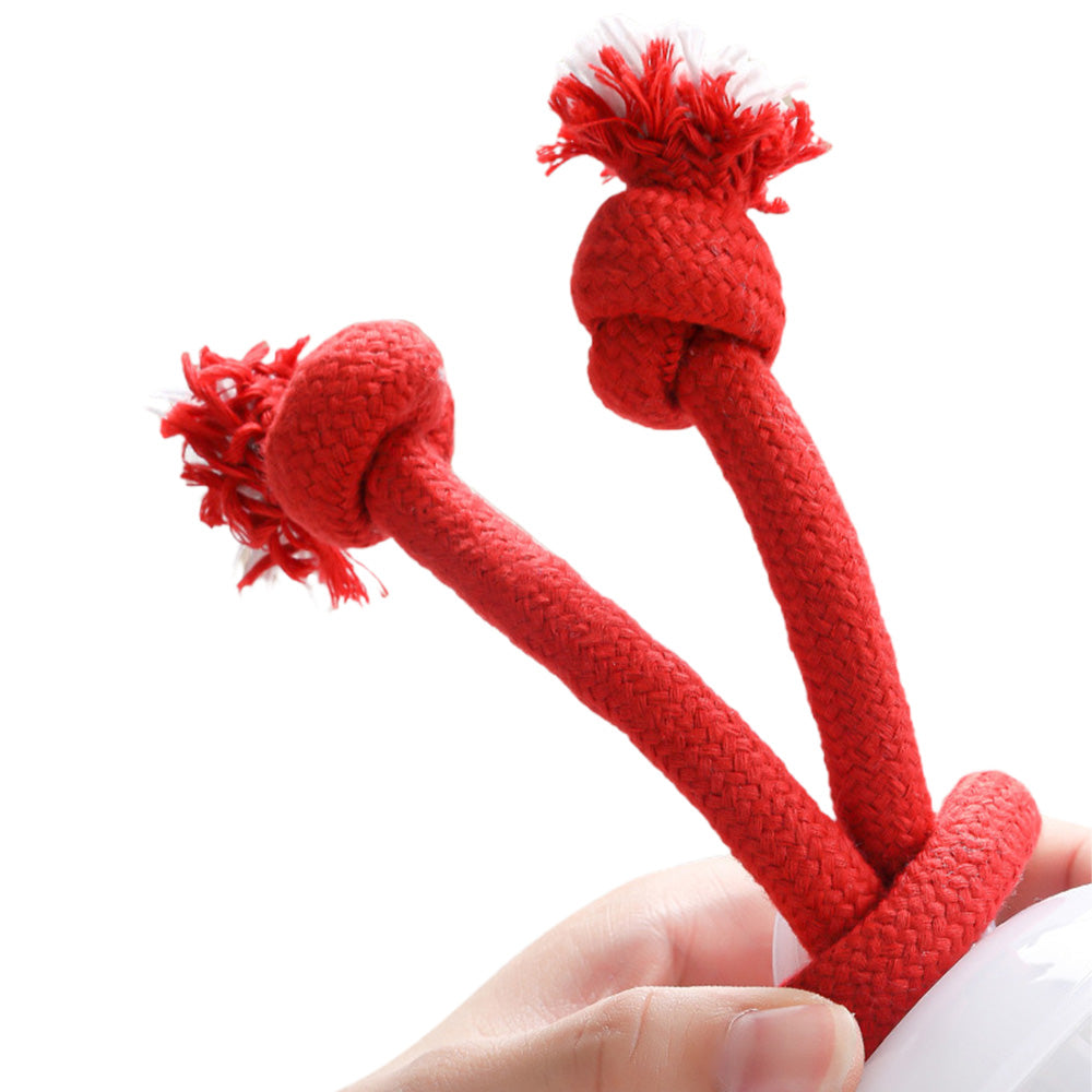 3-Mode Pet Interactive Toys Squeaky Auto Rolling Ball Dog Toy Red