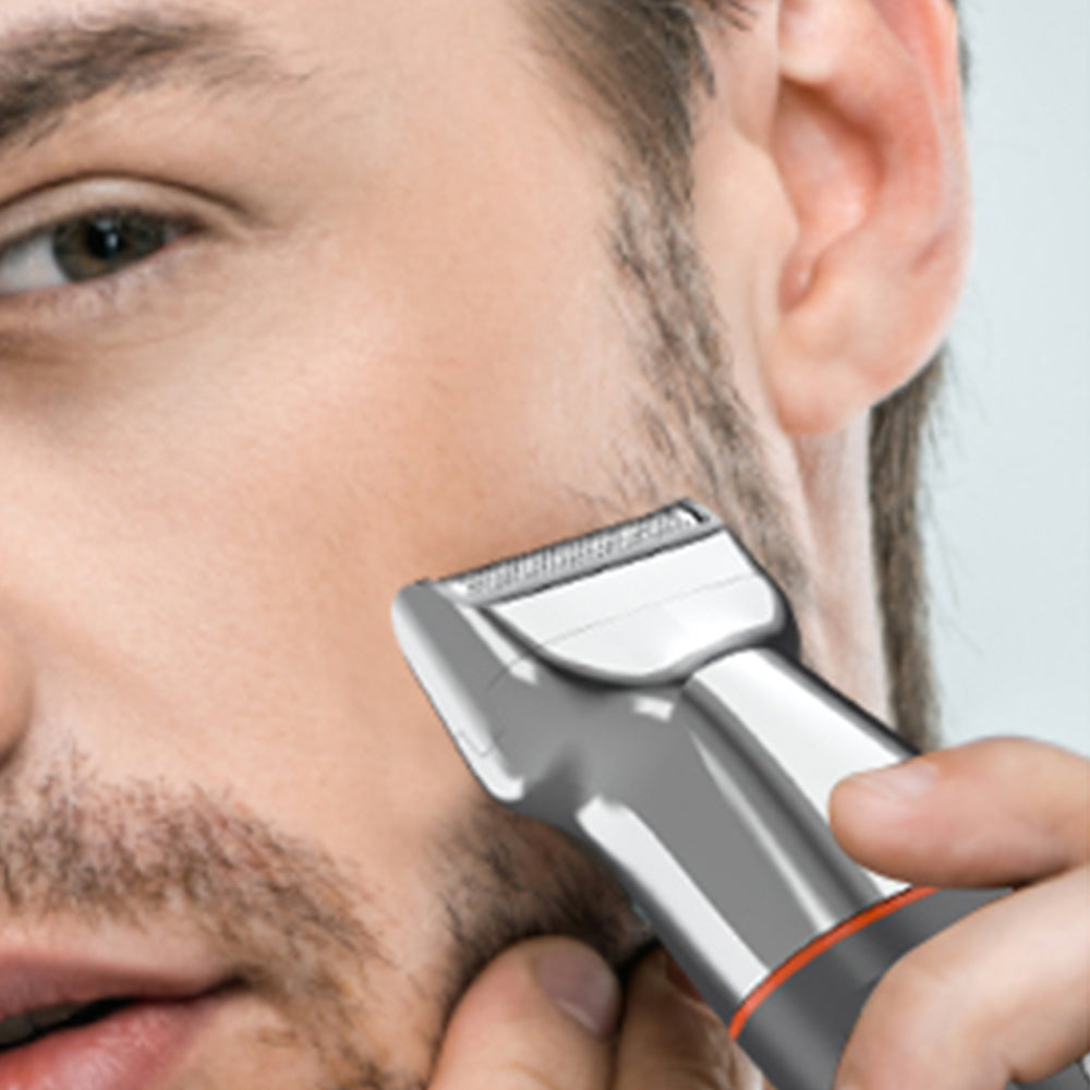Electric Hair Clippers Kit Cordless Hair Trimmer for Body Facial Silver