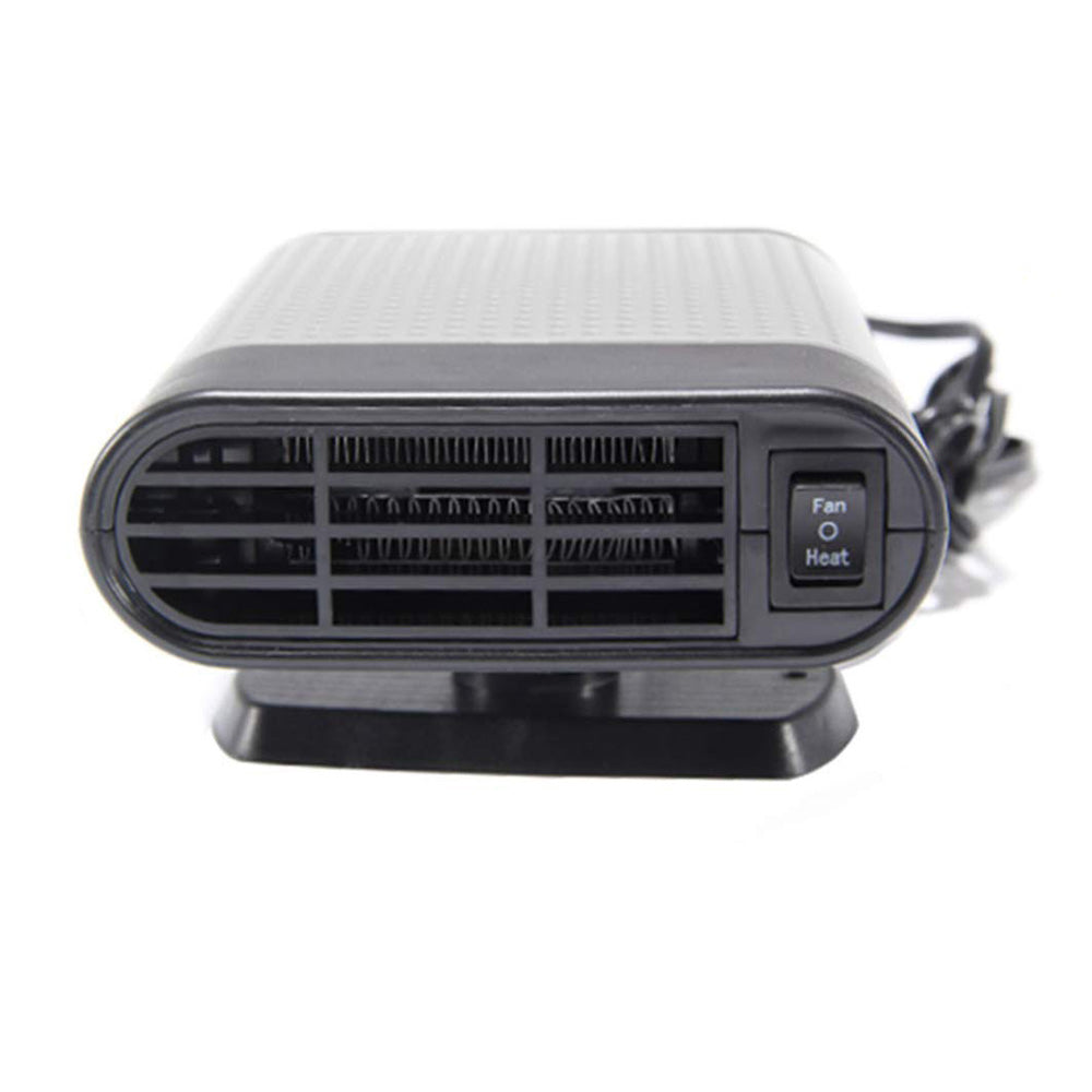 12V Car Electric Heater Cigarette Lighter Powered Heating Fan Defogger Defroster Demister Grey