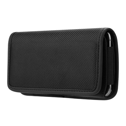Universal Black Oxford Phone Waist Pouch with Belt Clip & Card Slot M