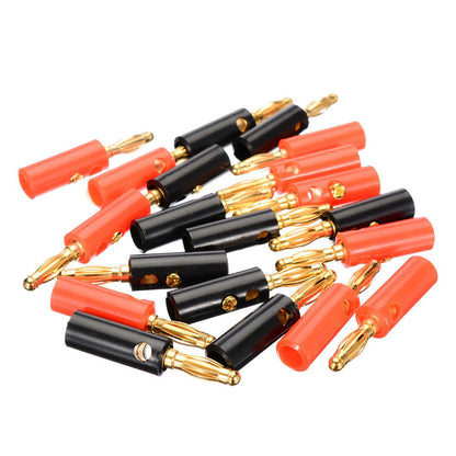 40 PCS Banana Plug Set 0.4cm Speaker Connectors-Red