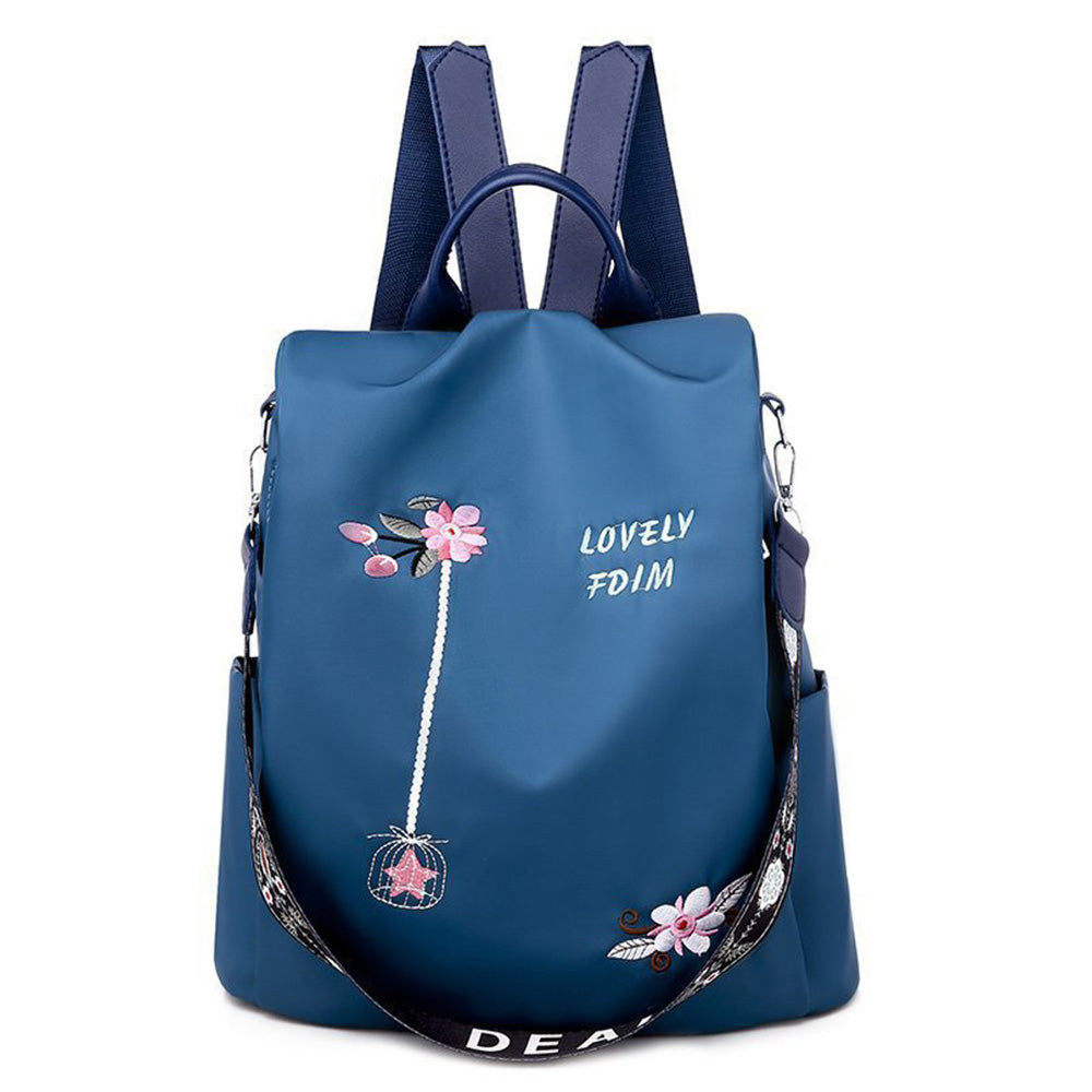 Anti Theft Women Backpack with Water Repellent for Travel Blue