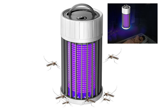 USB Electronic Rechargeable Mosquito Killer Lamp Night Light Mosquito Trap Indoor-Grey