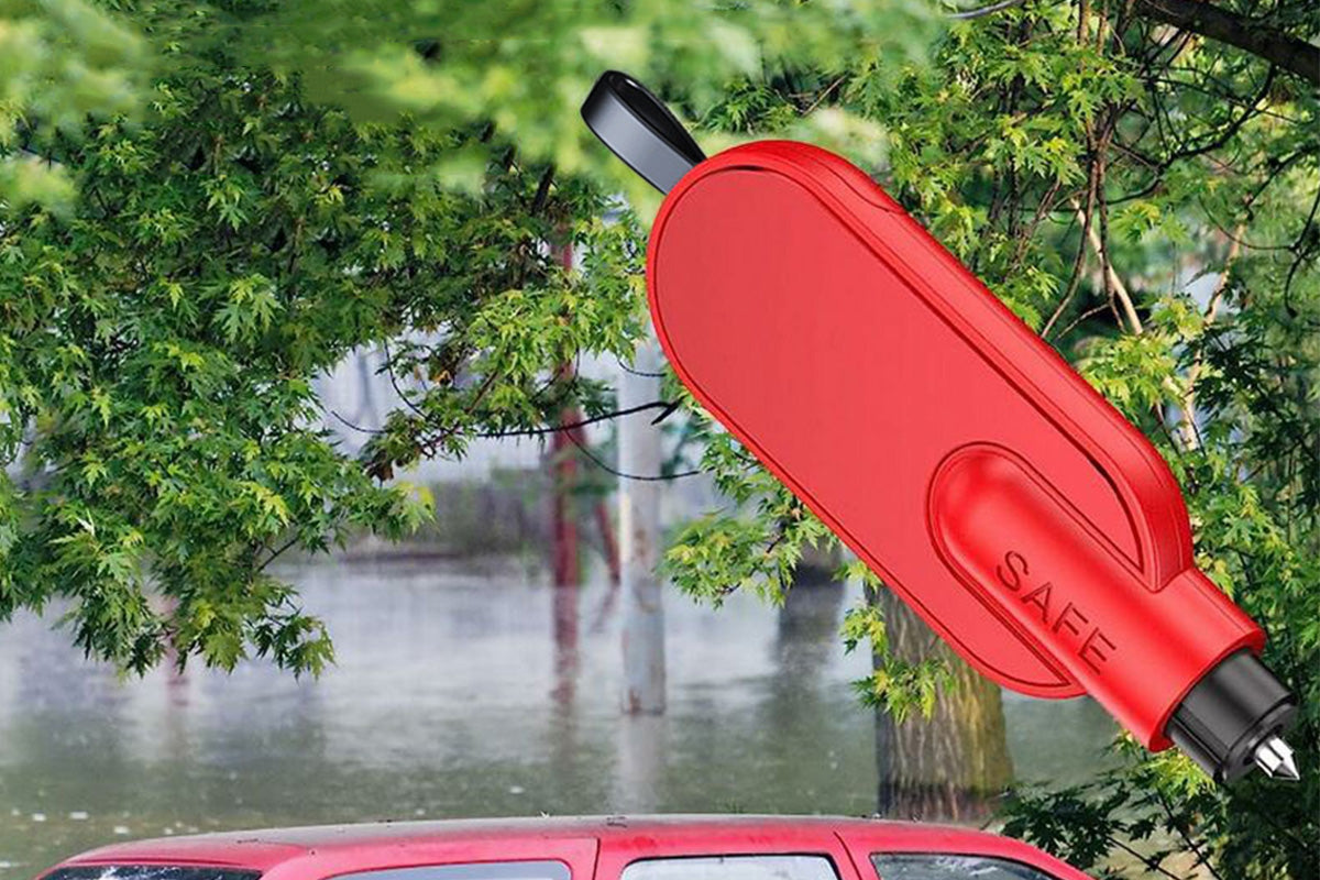 Car Emergency Escape Tool Glass Breaker security Hammer Seatbelt Cutter-Red