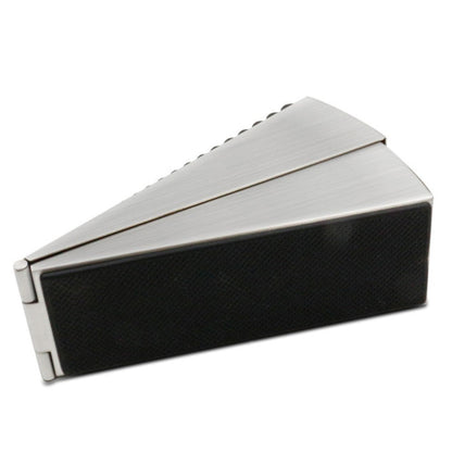 Adjustable Spring Door Stopper Tall Door Stop Wedge for Bottom of Doors Silver