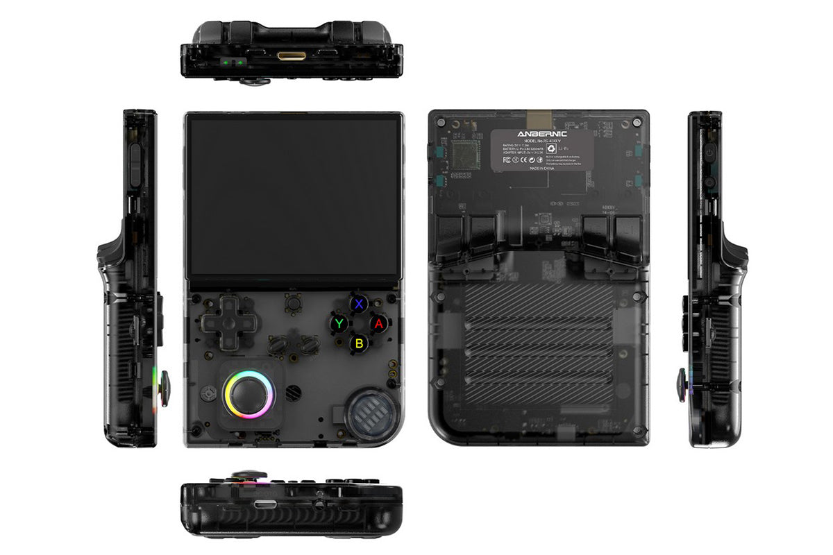 Handheld Retro Game Console 4 Inch Screen Built-in 64G TF Card Supports WiFi Bluetooth -Black