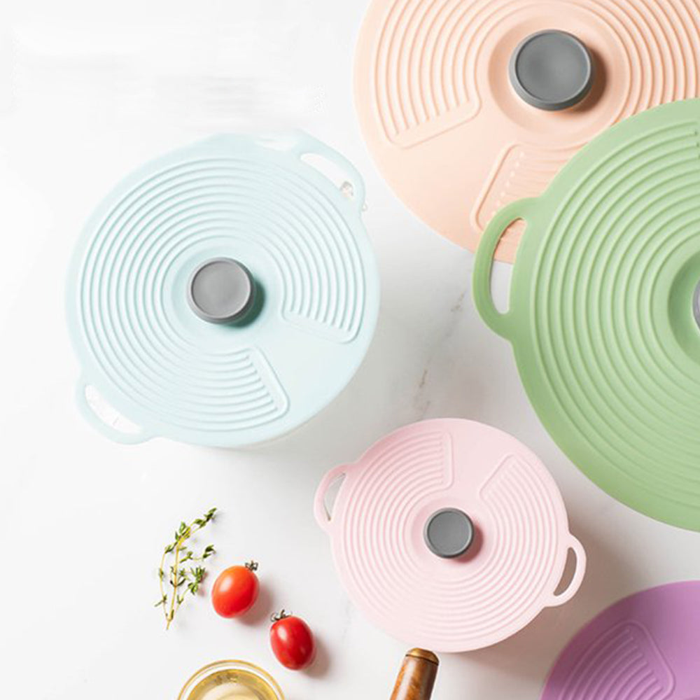 Anti-dust Silicone Lids Suction Seal Lids Food Storage Cover for Cups Bowls Plates Pots
