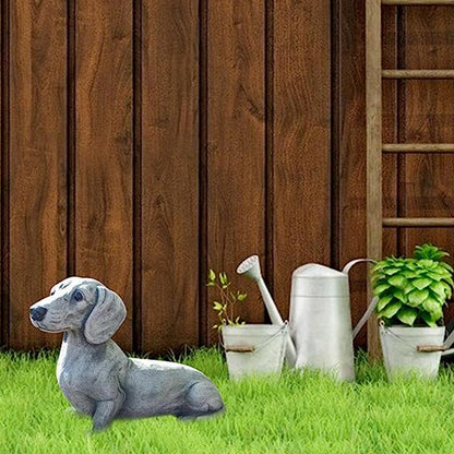 Garden Dog Figurine Dog Statue Garden Decor Indoor Outdoor Lawn Courtyard Ornament Garden Decor-Dachshund