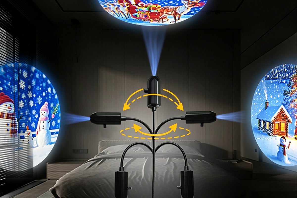 USB Powered Christmas Projector Light - 4 Slides