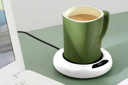 USB Coffee Mug Warmer With Adjustable Temperature Cup Warmer For Office-White