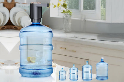 Electric Water Bottle Pump Automatic Dispenser For Kitchen Camping-Black