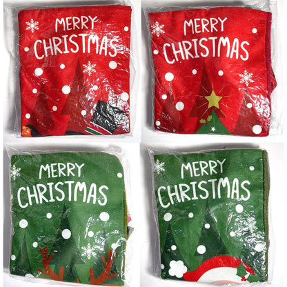 4 Pcs Christmas Stockings Candy Bags Fireplace Hanging Holiday Xmas Decor