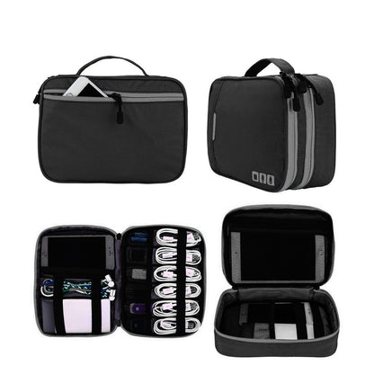 Electronic Organizer Travel Case Cable Organizer Bag For Travel Essentials-Black