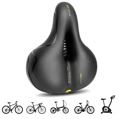 Air Cushion Shock Absorbing Mountain Bike Saddle Seat-Yellow