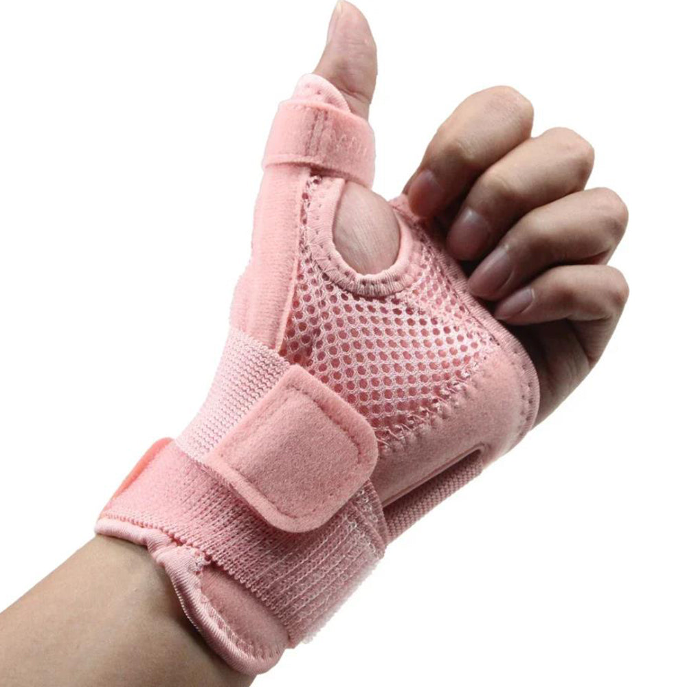 Thumb Brace Removable Thumb Spica Splint for Left Right Hand Pink