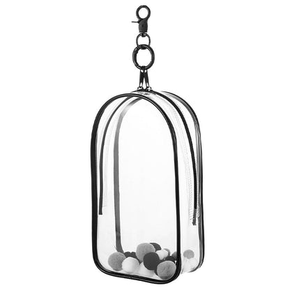 Transparent Carrier Bag Set for 15/17cm Labubu Doll Storage Case Black