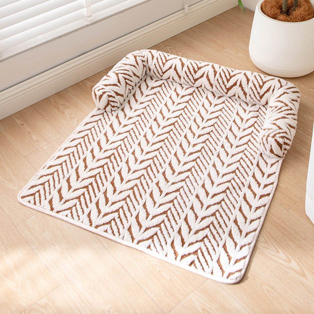 Thick Plush Non Slip Pet Mat-Coffee
