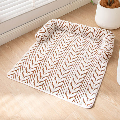 Thick Plush Non Slip Pet Mat-Coffee