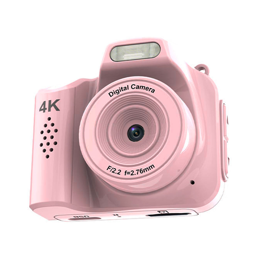 Mini Keychain Camera 4K Digital Camera Pocket-Sized Camera for Birthdays Gifts -Pink