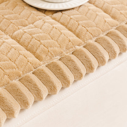 Pet Sofa Cover Non Slip Couch Protector Corduroy Thick Mat-Khaki