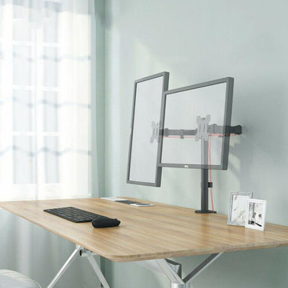Monitor Bracket Arm Desk Mount for Two 14-26 Inches Monitor Screens