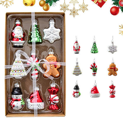 Glass Painted Christmas Ornaments Christmas Tree Hanging Decorations-Style 1