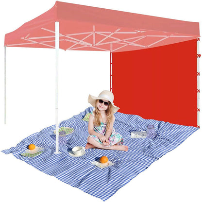 Instant Canopy Tent Sidewalls Portable Canopy with Side Panels for Camping Red