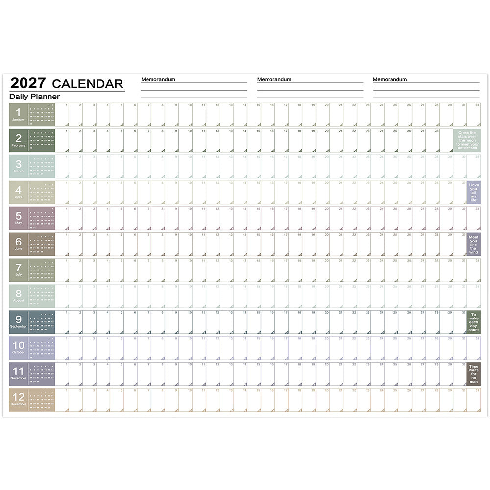 2027 Full Year Wall Calendar - Style1
