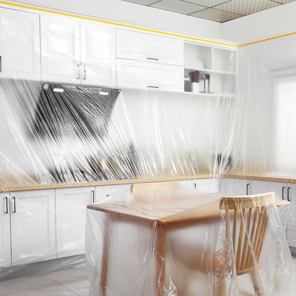 Clear Static Cling Furniture Cover Waterproof Painting Drop Film Sheet