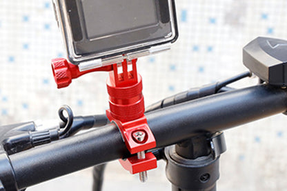 2Pcs Aluminum Bike Handlebar Mount Bicycle Mount for GoPro Hero 13 12 11-Red