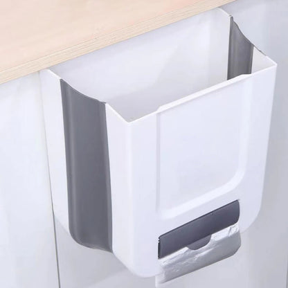 Foldable Hanging Kitchen Trash Can Garbage Can Waste Bin for Kitchen Bathroom Camping