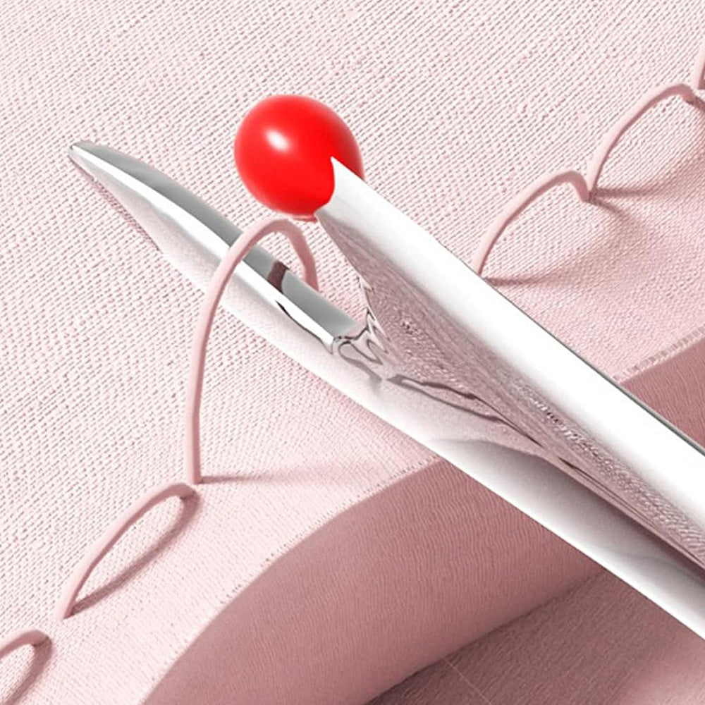 2Pcs 2-in-1 Needle Threader Stretchable Seam Ripper Threading Tool for Sewing Crafts Knitting