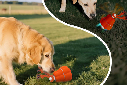 Interactive Dog Toy Ball Dog Rolling Ball with Motion Activated Moving Puppy Toy-Pumpkin