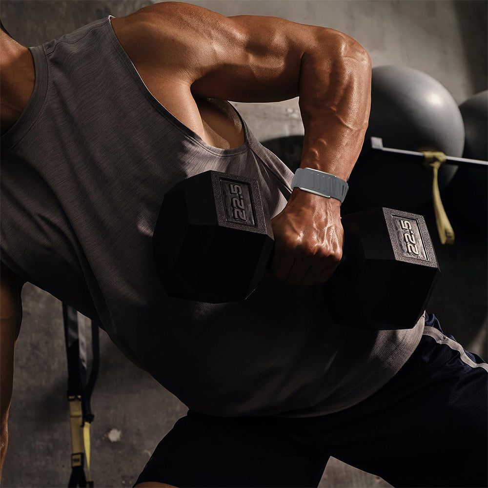 Silicone Sport Band for Whoop 5.0 Waterproof Replacement Wrist Strap Dark Grey