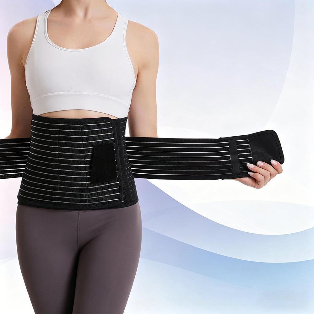 Bamboo Charcoal Fiber Belly Band Postpartum Abdominal Binder for Women-Black