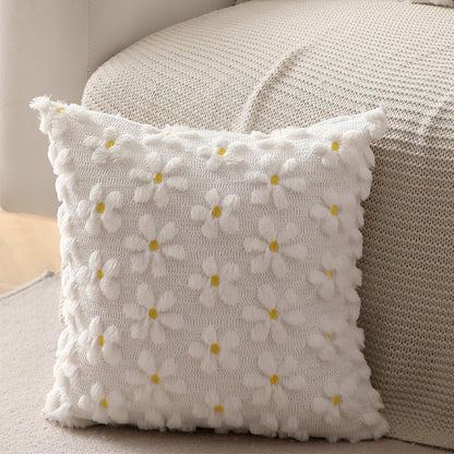 2Pcs Spring Summer Pillow Covers Floral  Farmhouse Home Decor for Sofa Couch Bed -Daisies