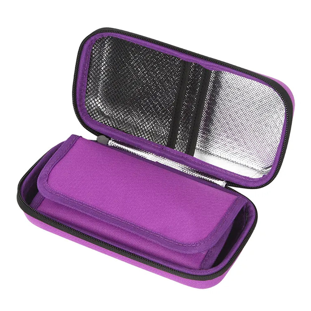 Insulin Cooler Travel Case Diabetic Medication Cooler Bag-Purple