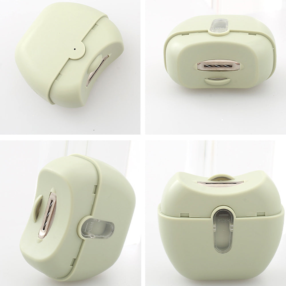 Electric Nail Clipper with LED Light - Green