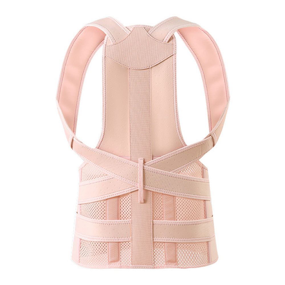 Posture Corrector  Adjustable Back Brace Support Strap Pink