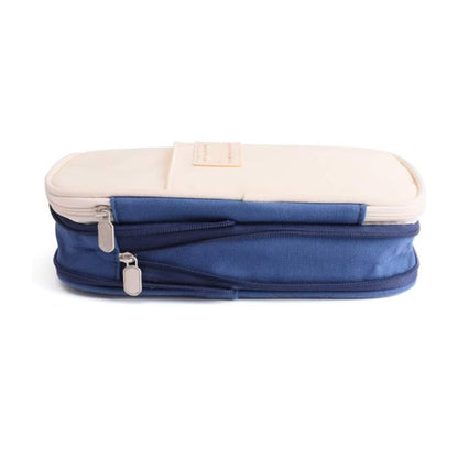 Expandable Zipper Pencil Case-Navy