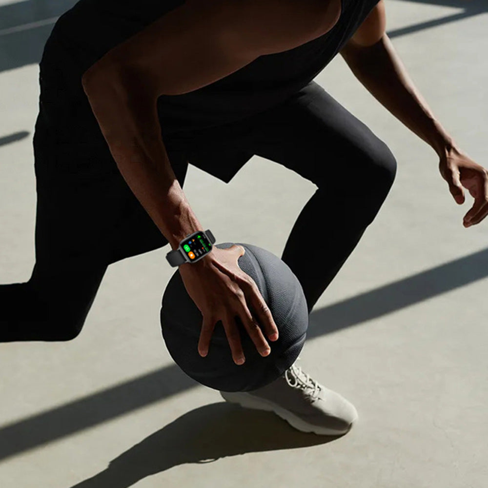 Bluetooth Smart Watch Sports Tracker Heart Rate/Sleep Monitor for iOS/Android Phone Black