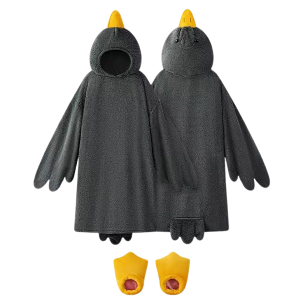 Oversized Cartoon Goose Hoodied Blanket Fleece Onesie - Style2