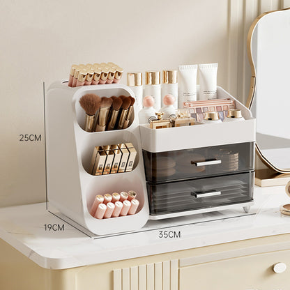 Cosmetic Organizer for Skincare Storage for Dresser Table Top-White