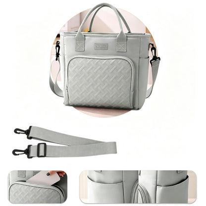 Large Capacity Insulated Lunch Tote Bag - Grey