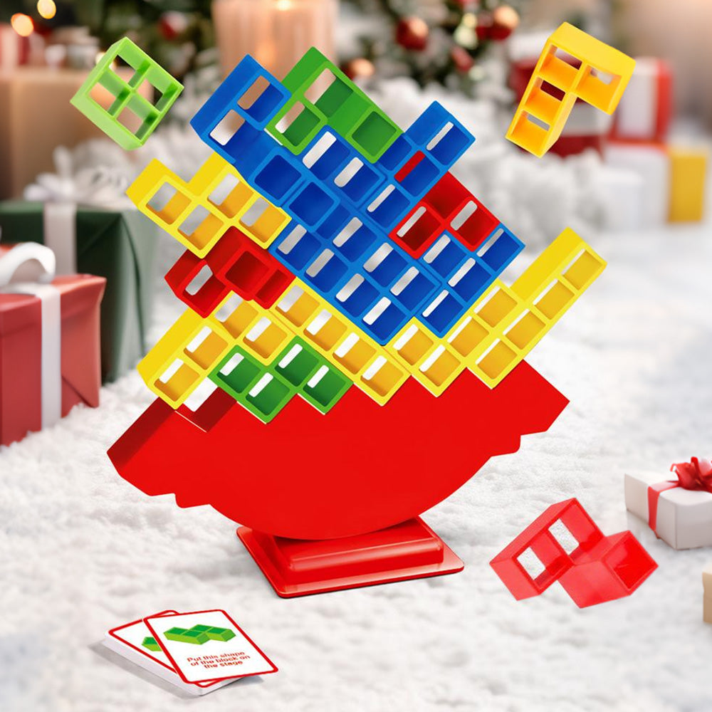 64PCS Tetra Tower Balance Stacking Blocks Game for Adults and Kids